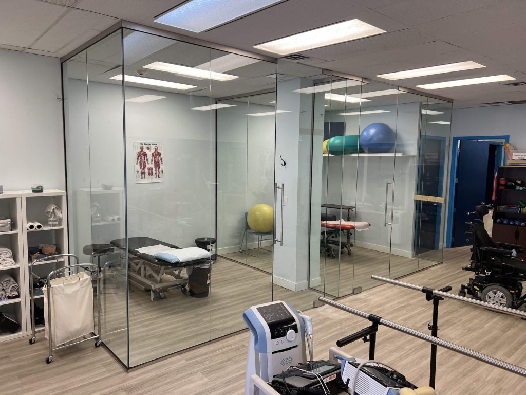 glass partition walls